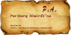 Perlberg Almiréna névjegykártya